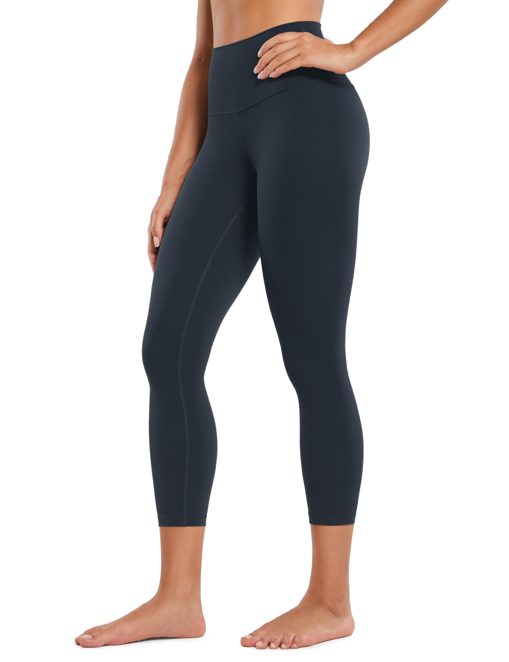CRZ YOGA Butterluxe 23'' High Waisted Capri Workout Leggings for Women - Lounge Leggings Buttery Soft Yoga Pants True Navy 14