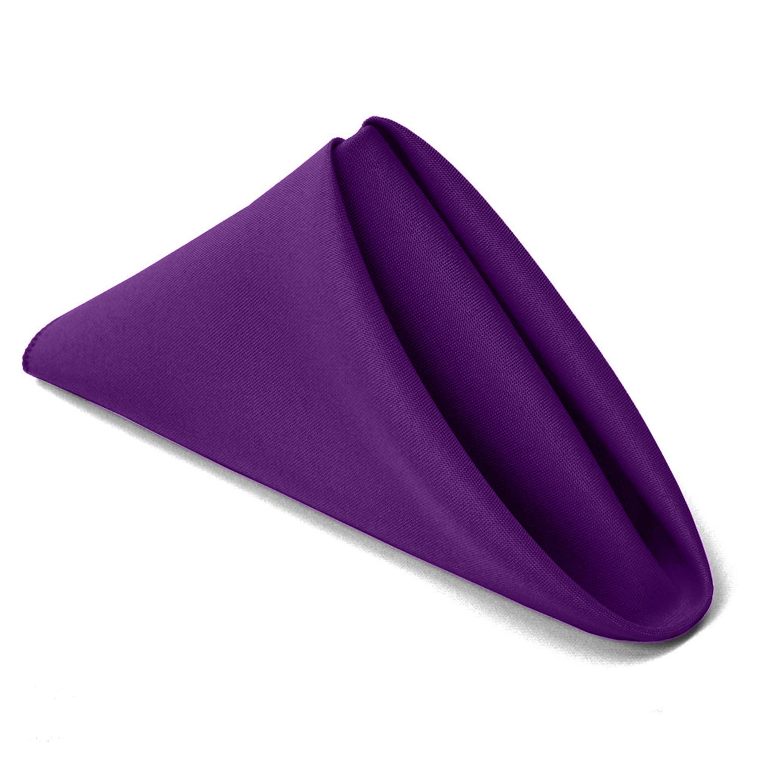 Lot de 50 serviettes de table carrées en polyester avec bords ourlés pour mariage, réception, dîner, banquets et fêtes de Noël - 48 cm x 48 cm - Violet