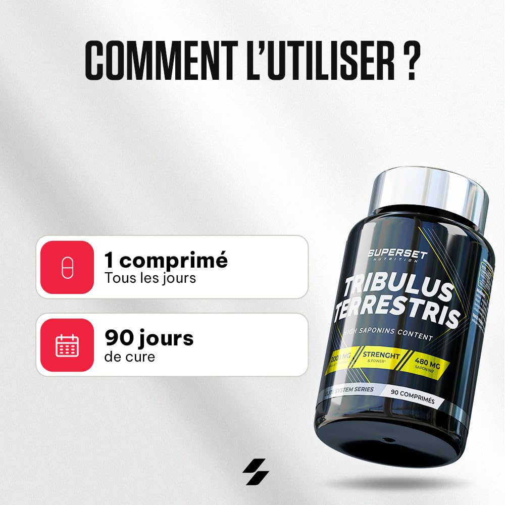 Superset Nutrition | Tribulus Terrestris (90 Tabs) | Tribulus | Booster de testostérone, booster de tonus et performance !