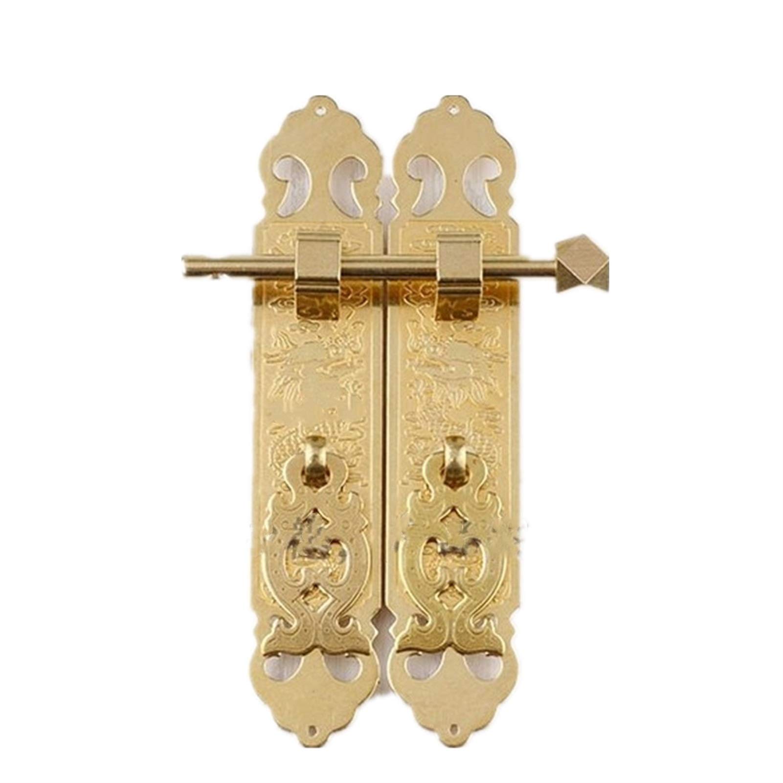 VOPLIVAT Vintage Brass Cabinet Drawer Pulls, Copper Carved Cabinet Door Handle Bronze Brass(Brass)