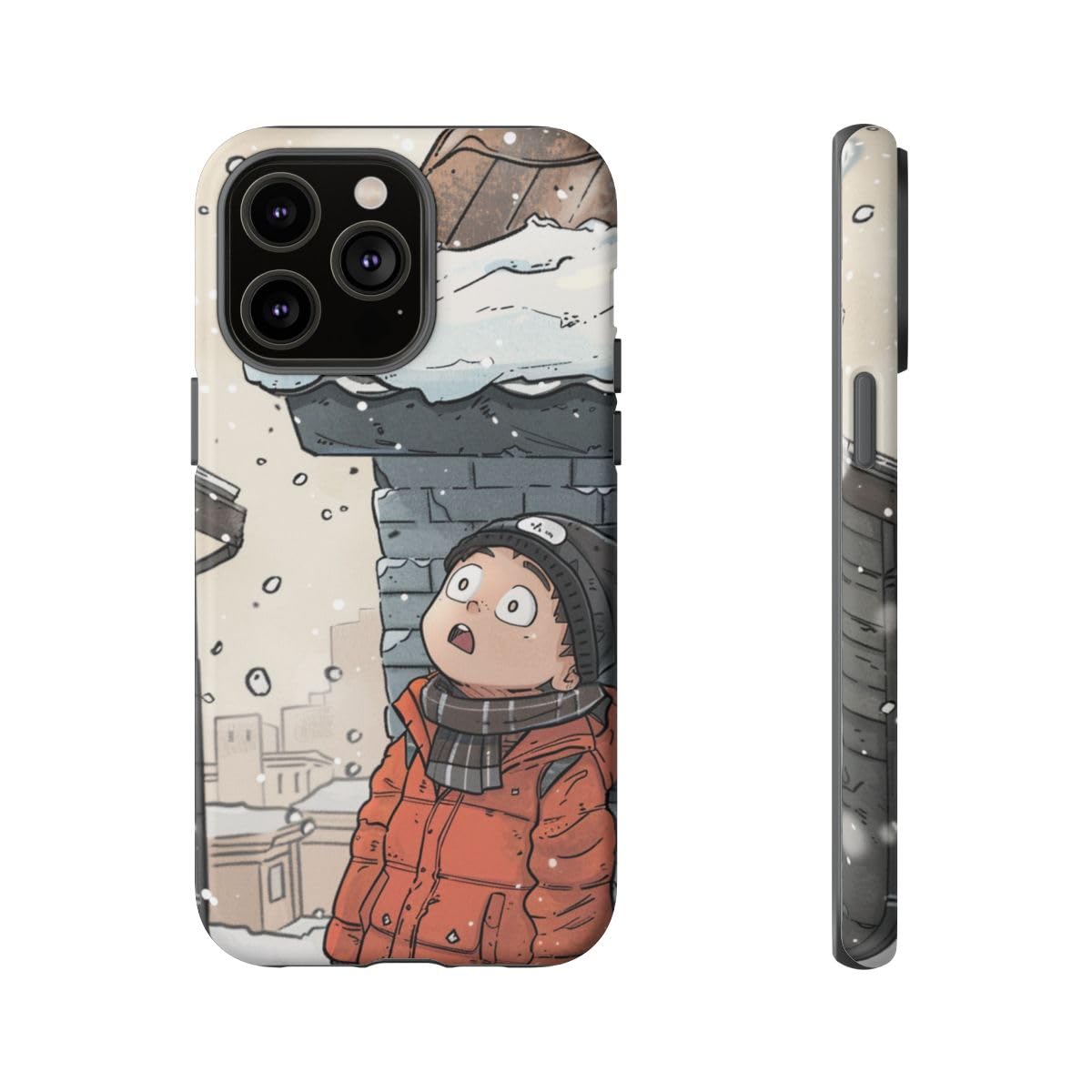 Coque iPhone 14 Pro Max Chibi Orange rigide antichoc - 5