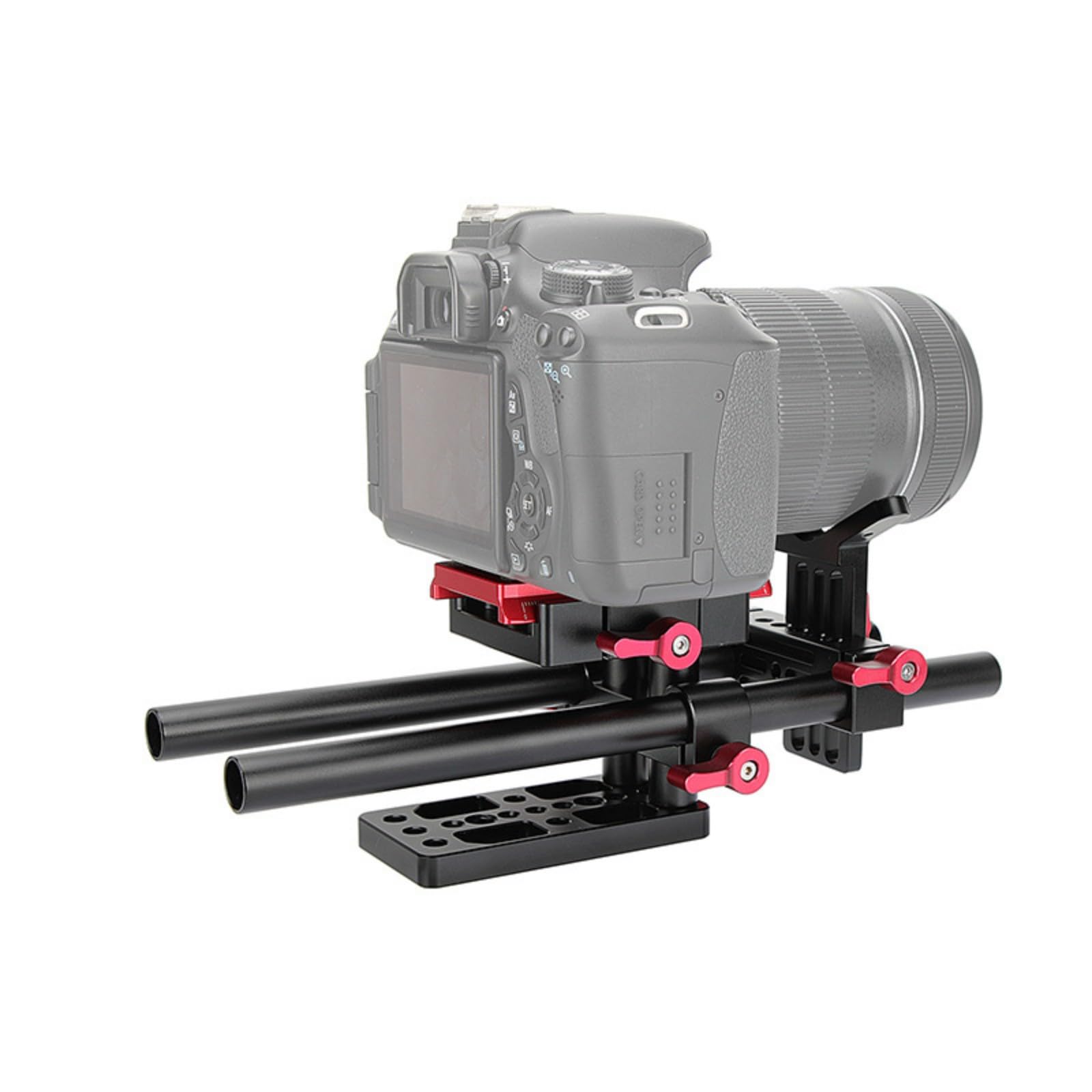 DSLR - Supporto a spalla per obiettivo a sgancio rapido, supporto per treppiede da 1/4 3/8 a vite per fotocamere DSLR