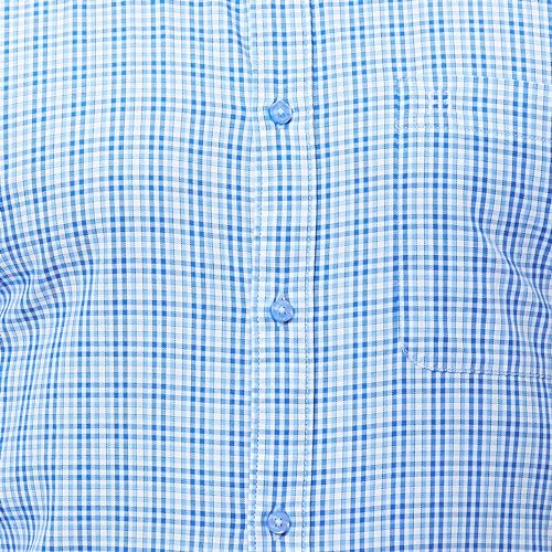 Image of Raymond Men's Pure Cotton Checks Pattern Slim Fit Regular Collar Full Sleeve Casual Shirt