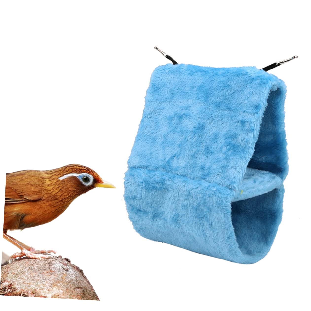 YARNOW 2 Pièces nid d'oiseau en Velours côtelé nichoir Garder Chaud Le nid des Oiseaux Tisser nid Suspendu tissé nid d'oiseau Suspendu Couche Double Cage Le nid d'oiseau hamac
