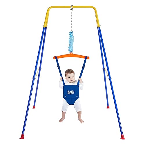 FUNLIO Jersey de bebé con soporte para 6 a 24 meses, para jugar en interiores y exteriores, con cadena ajustable, fácil de montar y almacenar (con