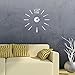 Produktbild Ceanfly DIY 3D Wanduhr Modern Design Acryl Wanduhren Spiegel Metall Rahmenlose Wandaufkleber groß Uhren Style Raum Home Dekoration fürs Wohnzimmer Kinderzimmer Durchmesser 60cm