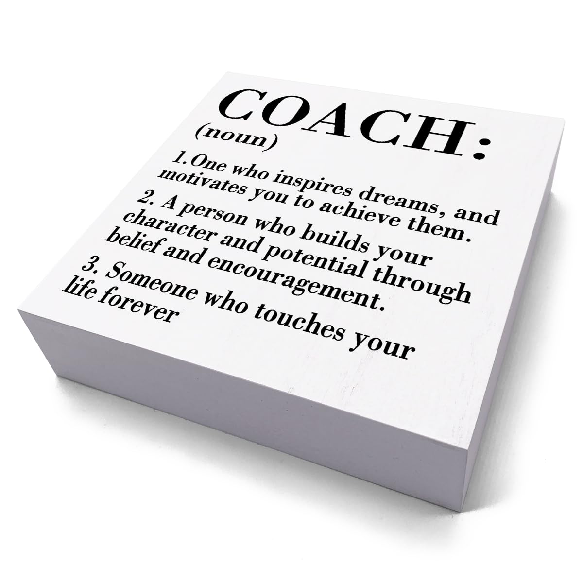 Snapklik.com : Rustic White Wooden Coach Definition Sign, 5.1 X 5.1 ...
