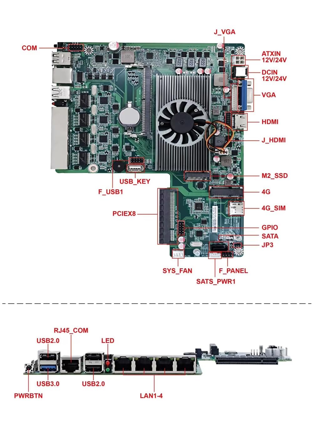 1U Rack-Mount Firewall Mini PC N150 No SFP 4*i226-V 2.5G LAN Enterprise Server Network Security Host