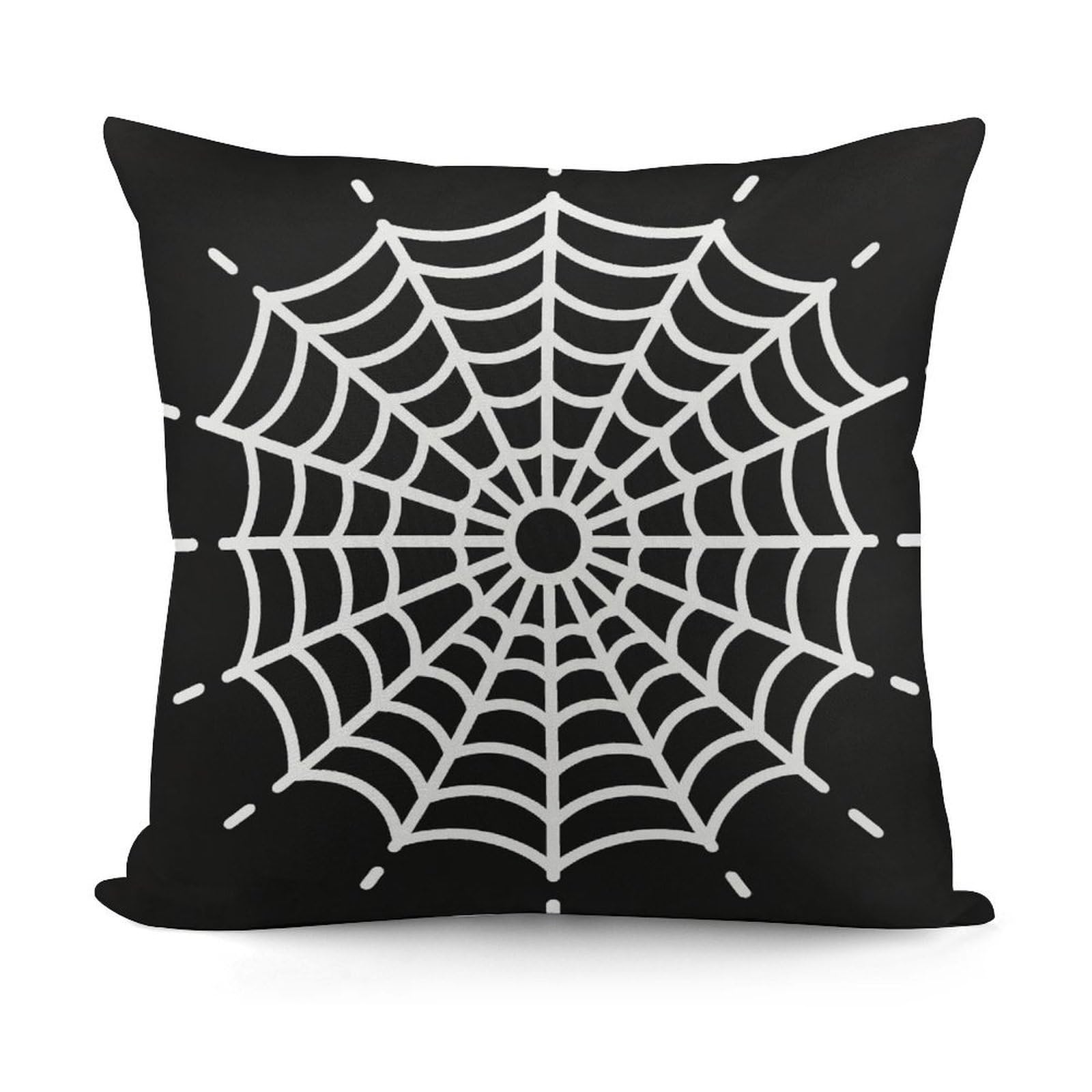 VstaDank Spider Web Throw Pillow Covers Fade-Resistant Removable Pillowcase Square Cushion Case Cozy Pillow Case Breathable Pillow Protector Soft Pillow Shams 18"x18"