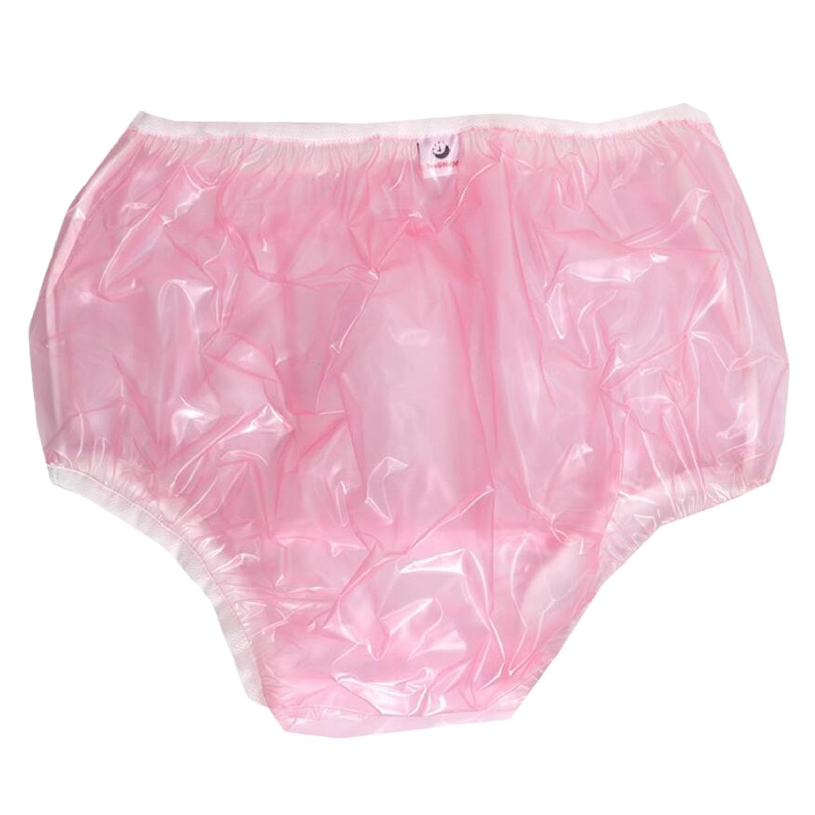Cubrepañales para Adultos Incontinencia Ropa Interior Impermeable Antifugas Suave Pantalones Braga de Incontinencia de Plástico UnisexPink,M