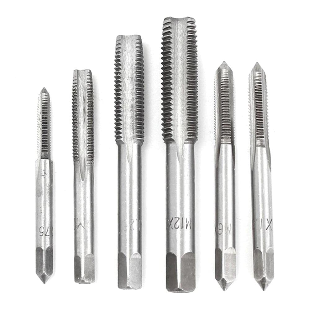 uptodateproducts 40PCS Metric Tap and Die Set Adjustable Tap Die Wrench Screw Thread Plugs Straight Taper Reamer Car Repairing Tool(TPD-40) 2
