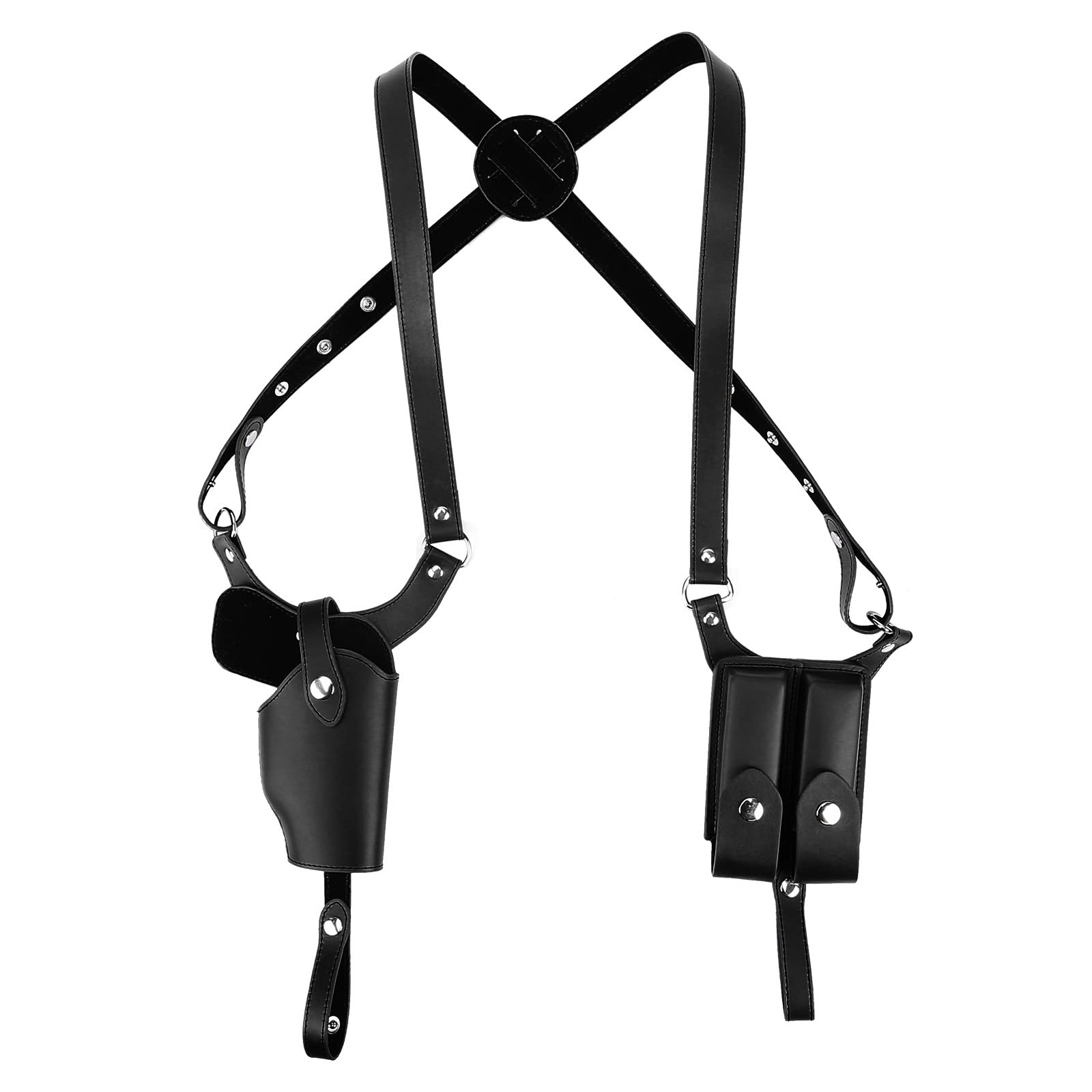 Buy Shoulder Holster, PU Leather Vertical Holster with Double Magzine