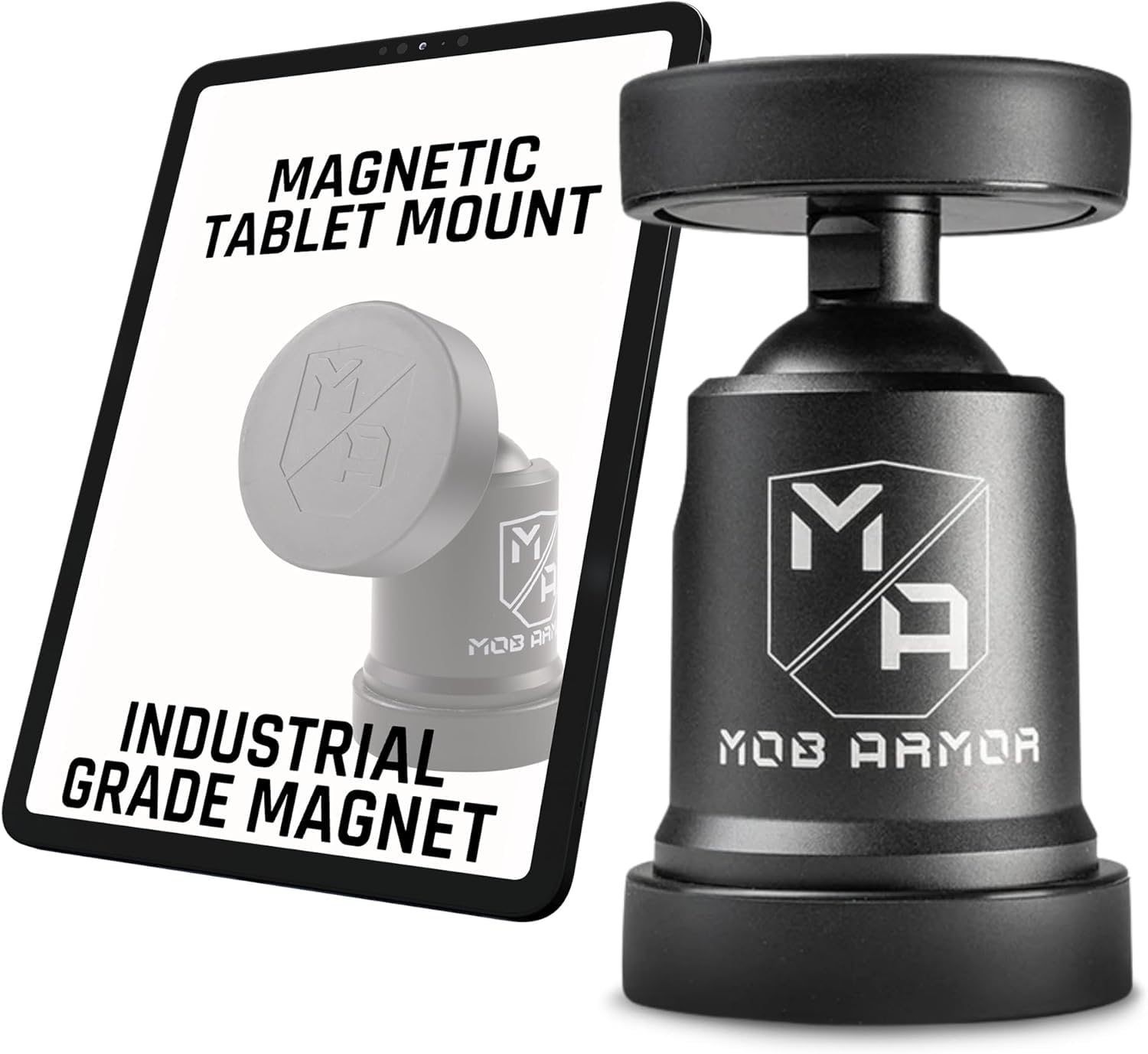 Tabnetic Maxx - Universal Magnetic Tablet Mount for Trucks, Cars, RVs, Heavy Equipment, Adhesive Mounting, Tablet Compatible, Magnetic Phone Mount, Console Accessories