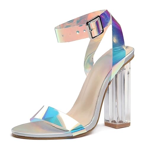 transparent block heels