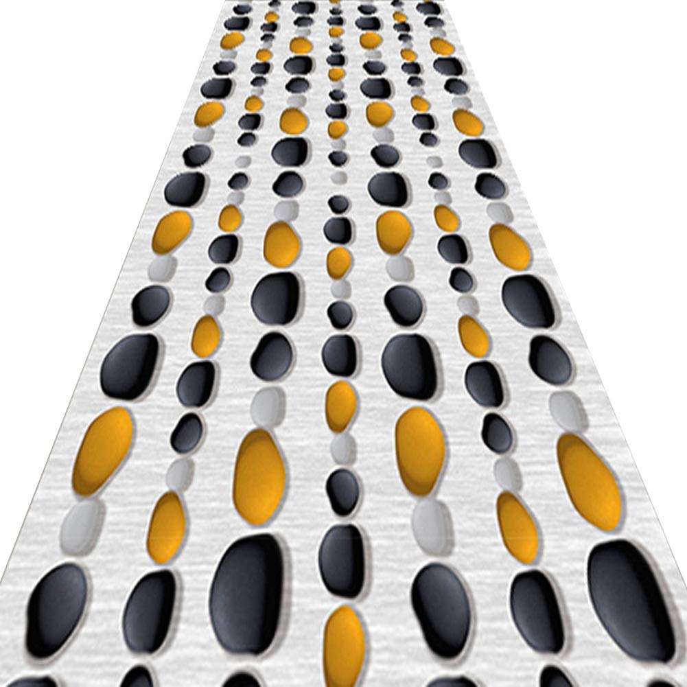Tapis de couloir design galets 3D ZRUYI | Élégance et confort sur mesure