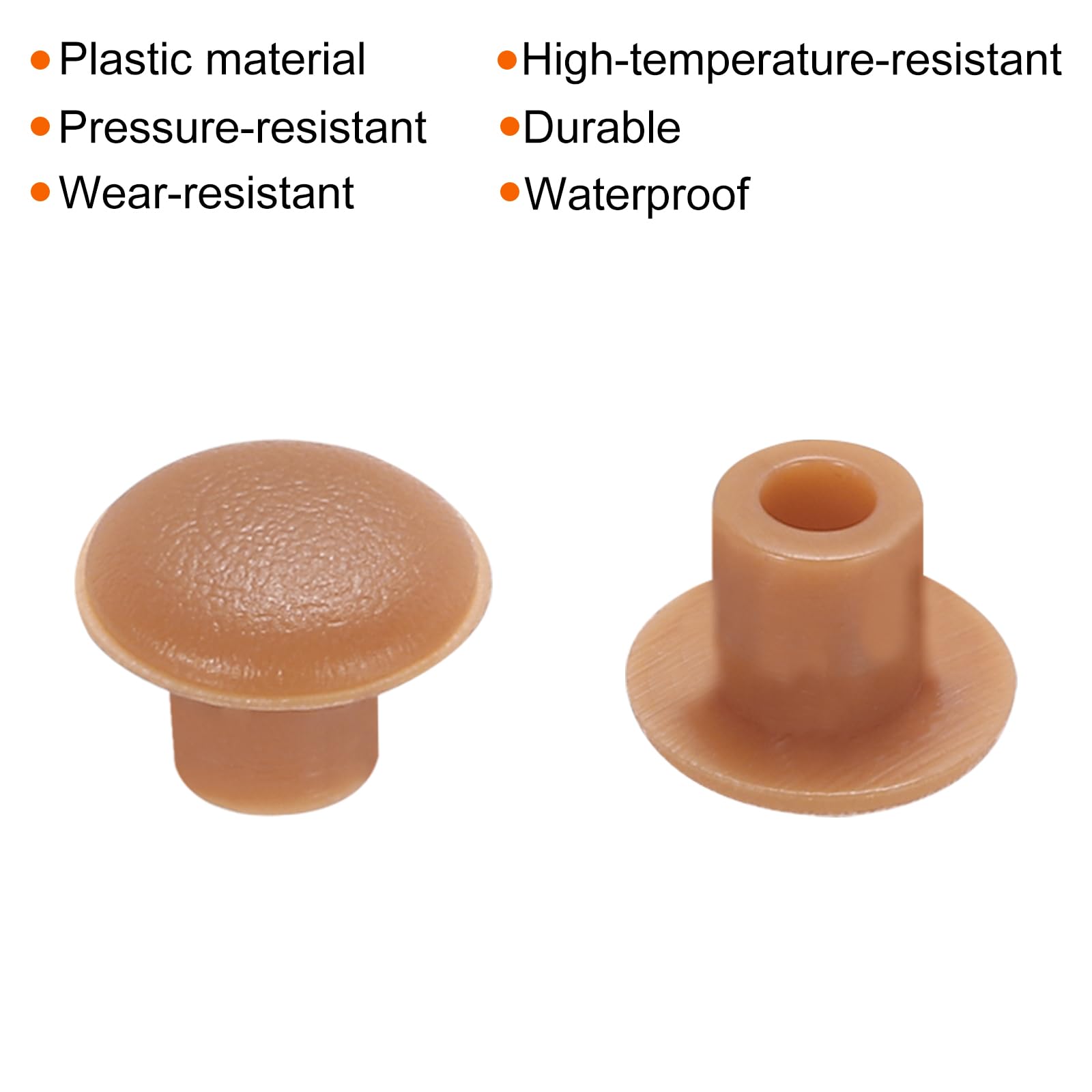 QUARKZMAN 100pz Tappi per Fori in Plastica, 5mm (3/16 Pollici) Coperture a Vite Rosse Opache Tappi a Scatto a Pulsante Rotondo per Ripiani per Armadietti Libreria Targhe Mobili