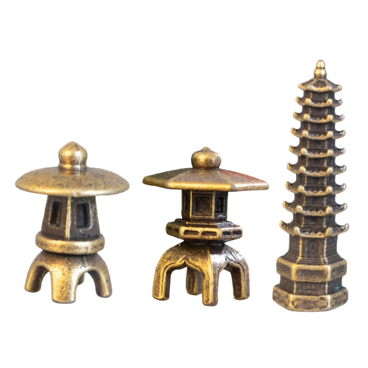 ABOOFAN 15piezas Decoración De Jardín Torre Pabellón y Accesorios Zen para Paisajismo y Acuarios