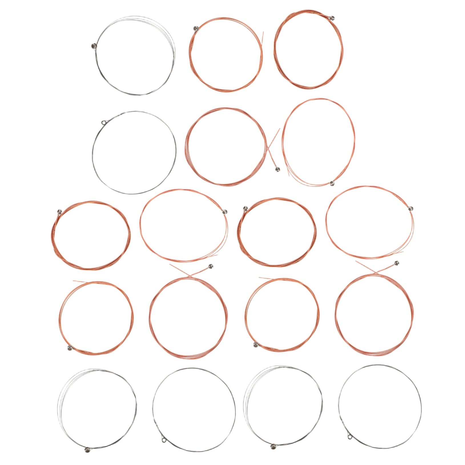 HEMOTON 3Sets Acoustic Guitar String Replacement Kit Stainless Steel String Set for Folk and Classical Guitars Durable and Stable Tuning Easy Installation Musical Instrument