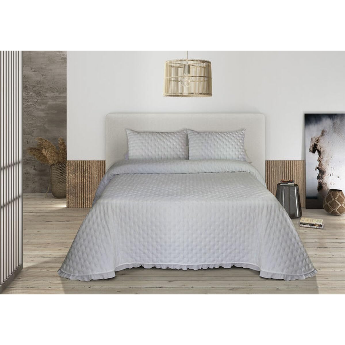 Pierre Cardin AROA White Bedspread 135 cm Bed (3 Pieces)