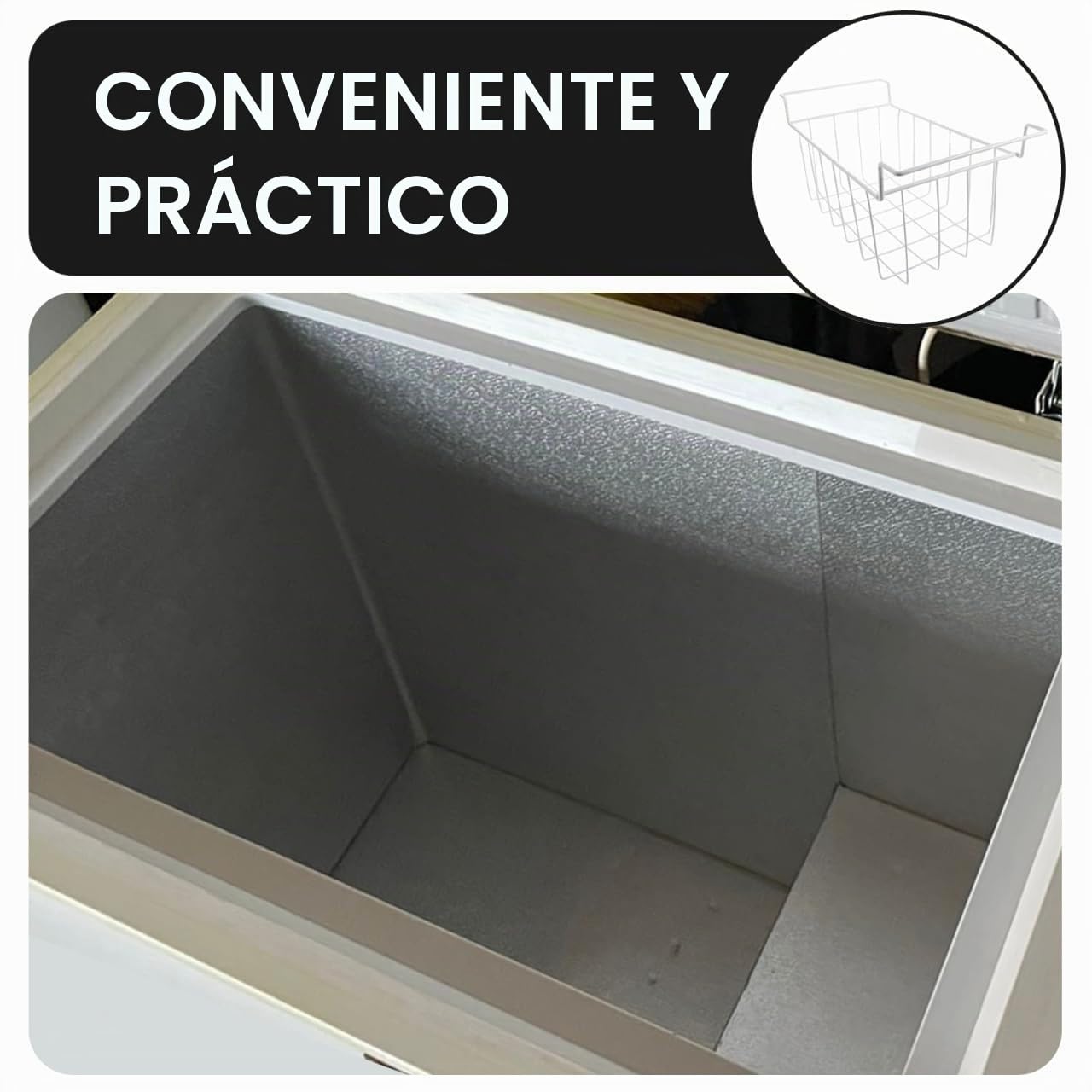 ABOOFAN Organizador De Congelador Cesta Colgante Ajustable para Congeladores Verticales Y Horizontales Estante De Alambre Transpirable con Separadores para Optimizar Espacio De Almacenamiento