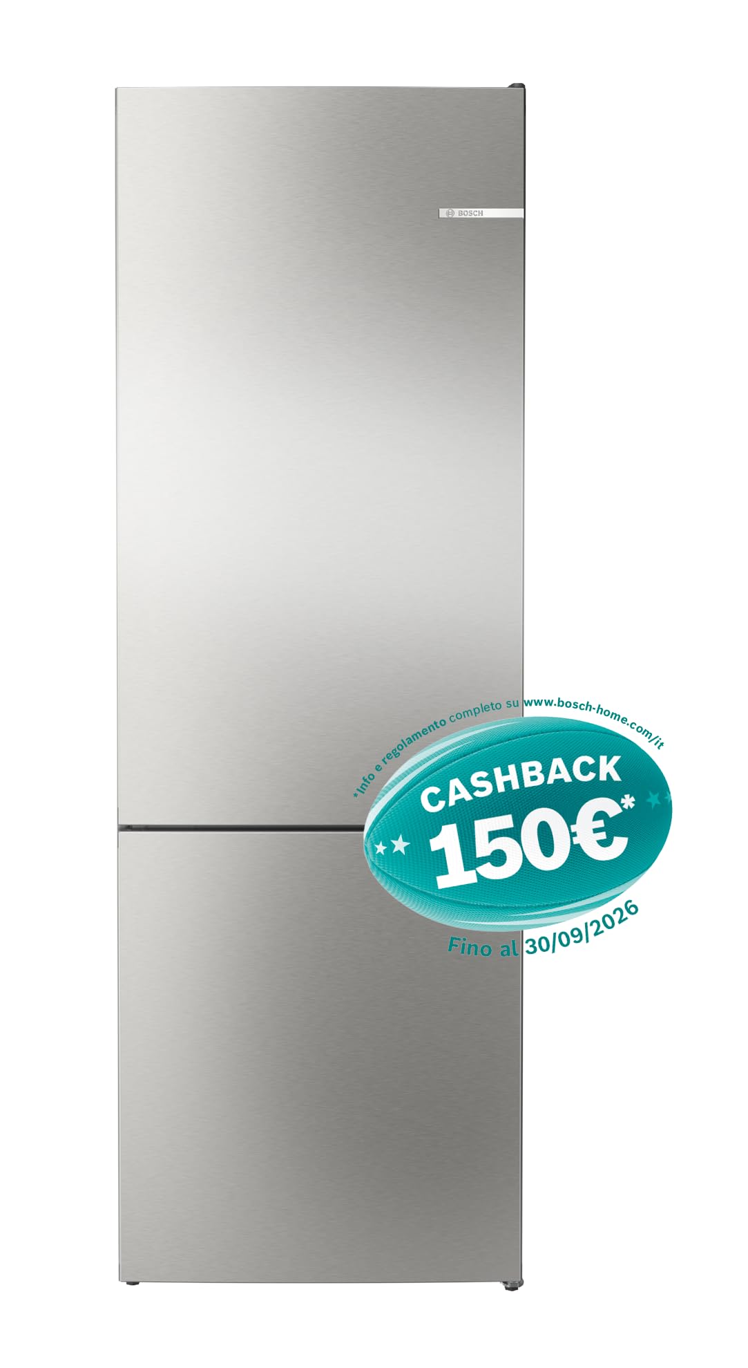 Bosch KGN492IAF Serie 4, Frigorifero combinato da libera installazione, Total No Frost, VitaFresh XXL: Spazio extra-large per i tuoi cibi freschi, PerfectFit, Luce LED, Acciaio, 203 x 70 cm