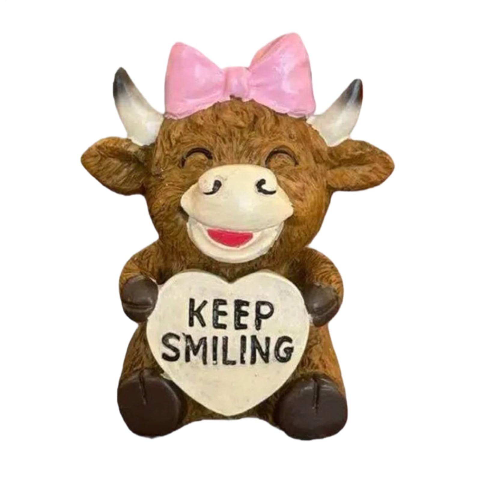 Statue de vache mignonne en résine, cadeau parfait pour des amis