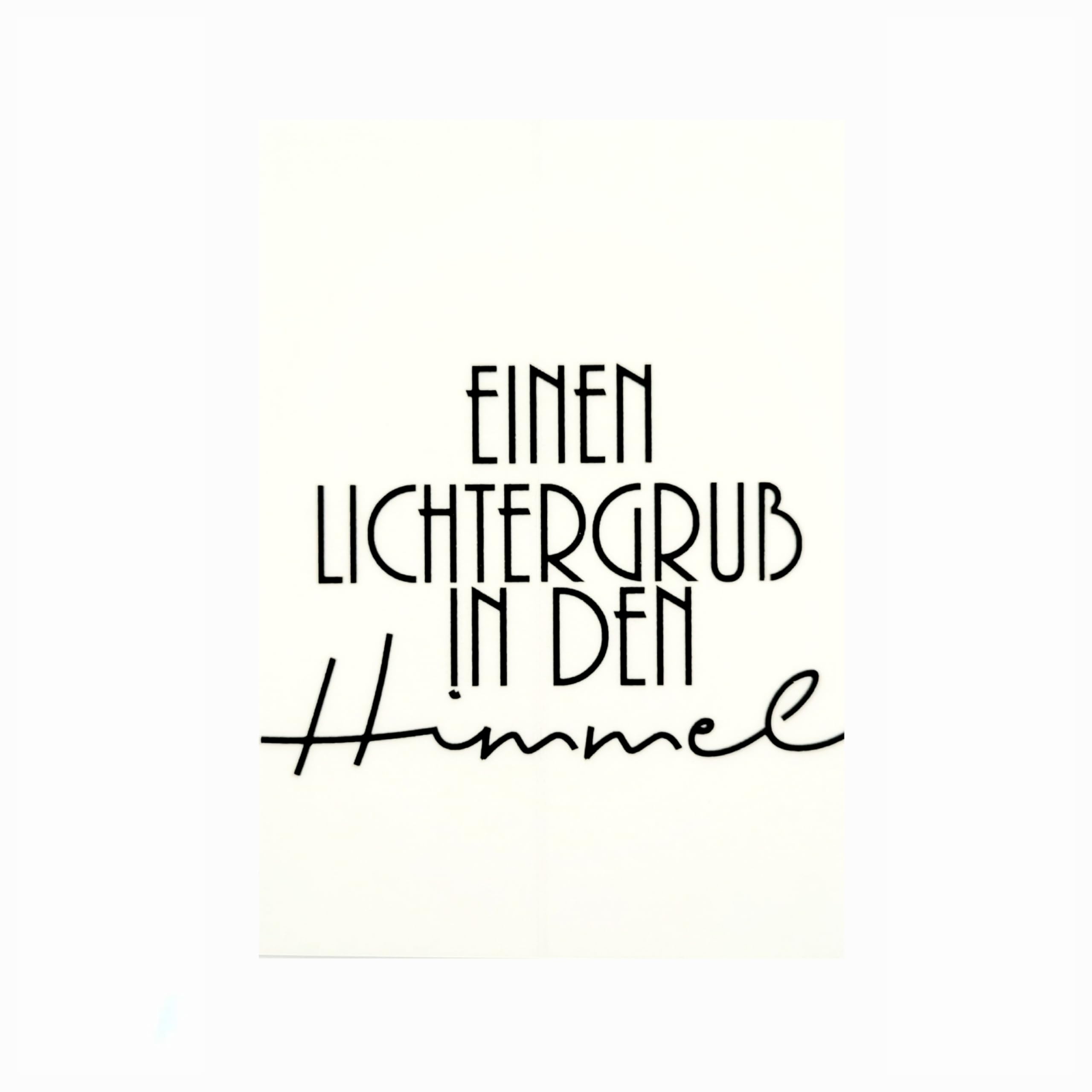 5 Aufkleber für Grabkerze, Einen Lichtergruß in den Himmel, Einzeln o. Sparset, Grabschmuckzubehör, Grablicht, Friedhofskerzen, Grabdeko, tod