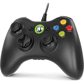 وحدة تحكم قياس المساحة للوحة ألعاب Xbox 360 عصا تحكم مع كابل USB لوحة ألعاب سلكية لأجهزة Microsoft Xbox 360 و Xbox 360 Slim/Windows PC Windows 7/8/8.1/10/XP/Vista