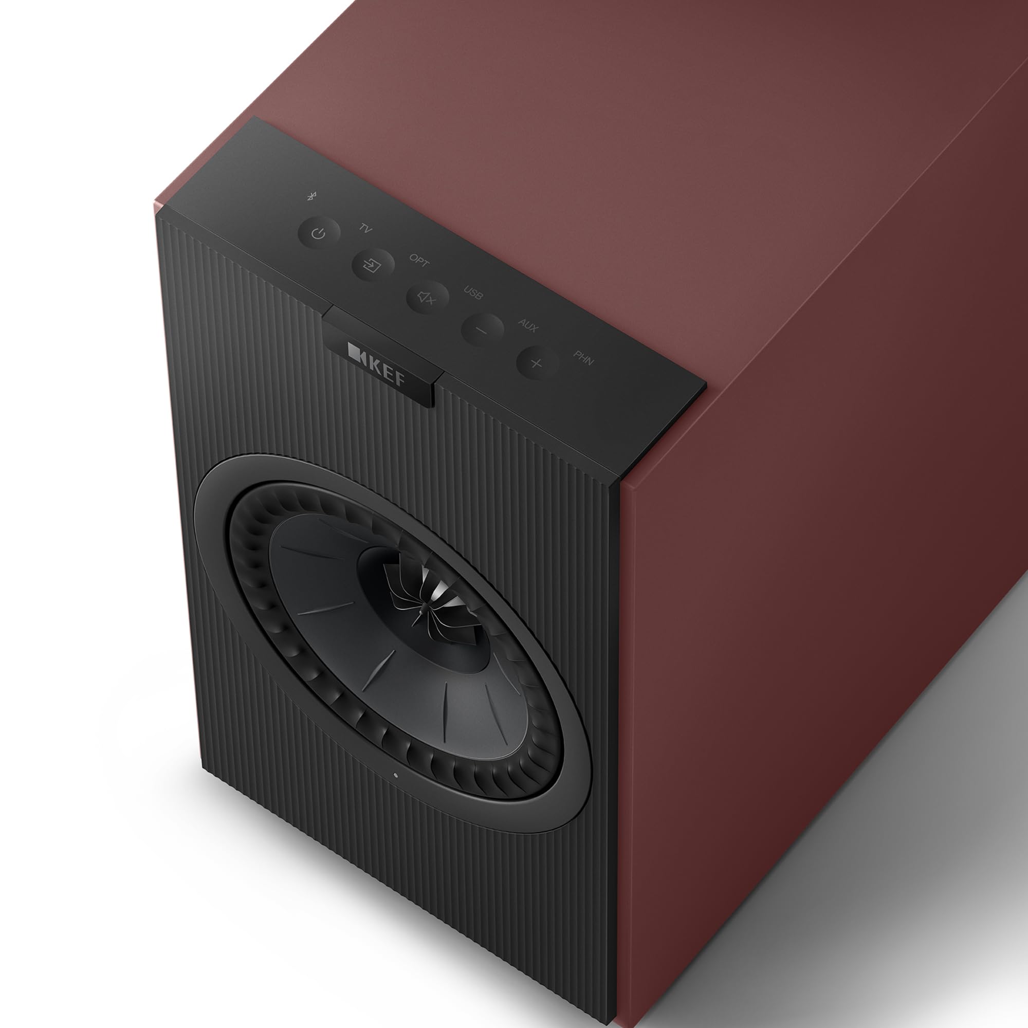 KEF Coda W Diffusori da scaffale HiFi wireless, Vintage Burgundy | Bluetooth 5.4 aptX Lossless | Compatibili con giradischi, TV, PC, laptop e altro | Musica | TV e Home Cinema | Gaming