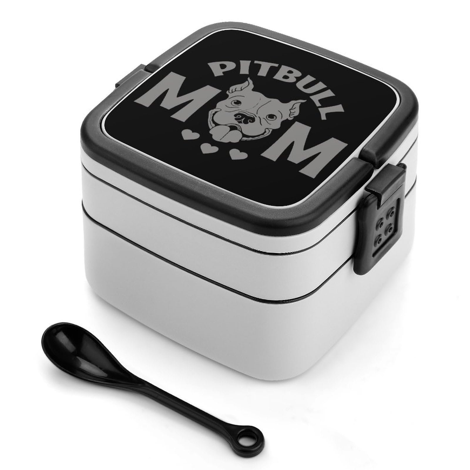 CGSBNGHA Pitbulls-Mom Bento Lunch Box 2 Layer Lunchbox Food Container for Adults Office