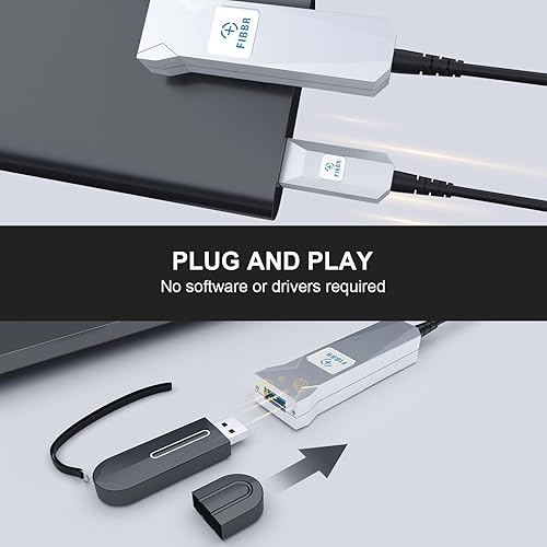 Miniatura 4 de FIBBR Cable de extensión USB 3.0 ultra largo tipo A, macho a hembra, cable extensor de transferencia de datos de 5 Gbps de alta velocidad, cable de