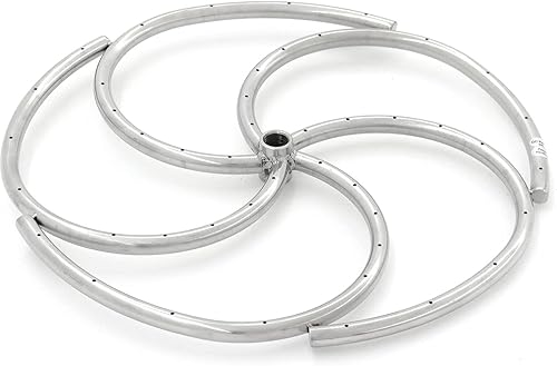 Firenado Quemador de anillo espiral de gas natural de 18 pulgadas - Acero inoxidable