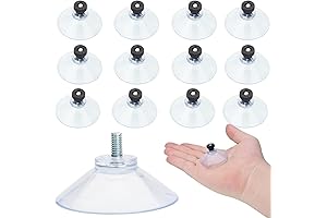 AccEncyc Black Suction Cups for Glass Surfaces