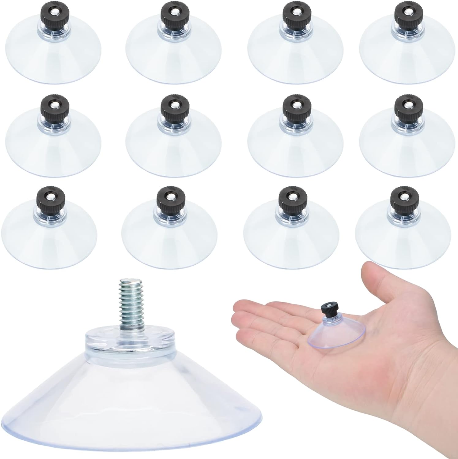 AccEncyc Suction Cup 40 mm Glass Suction Pads Clear PVC