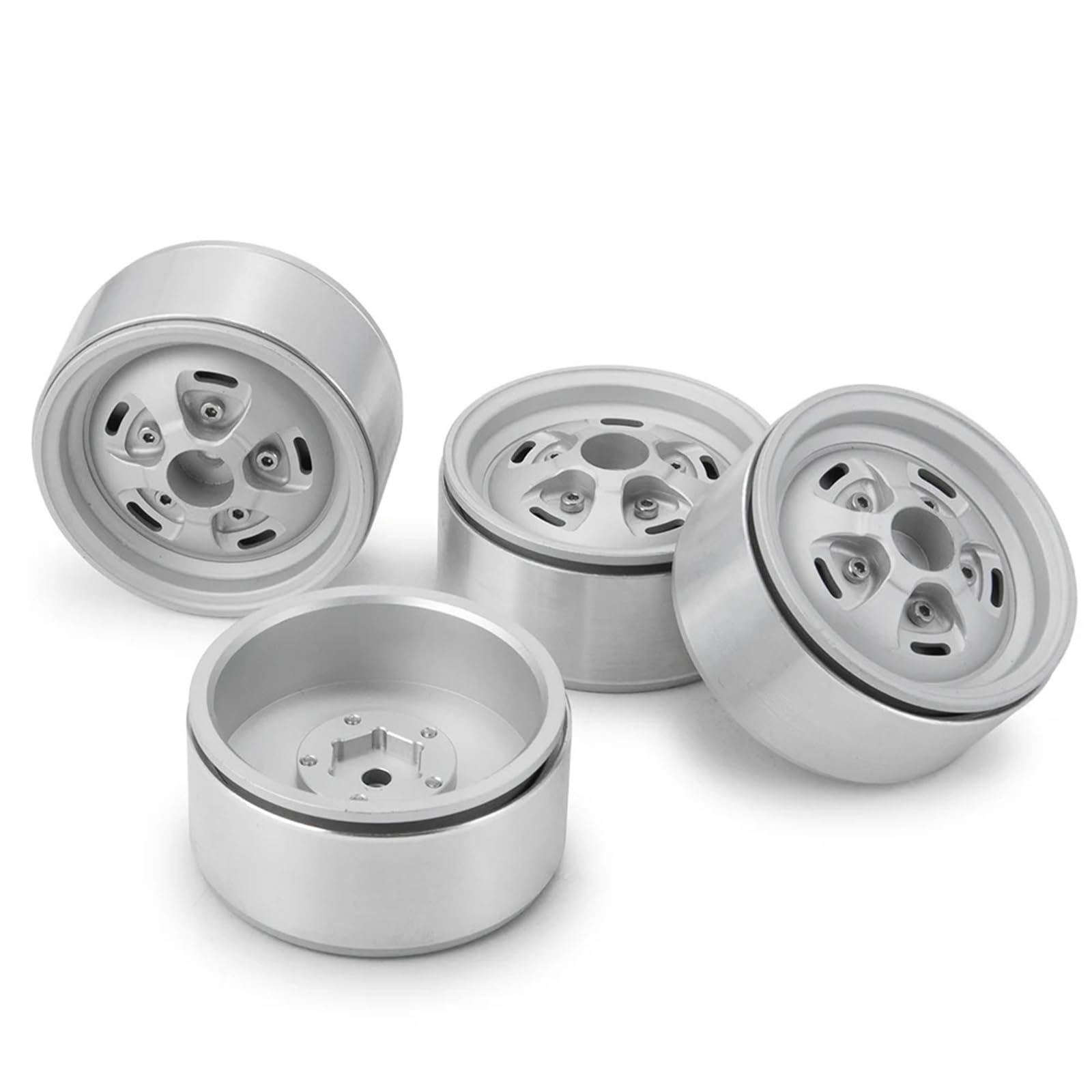 Accessoires RC pour Axial pour SCX10 90046 CC01 D90 pour TRX4 F350 pour TRX6 1/10 4 Pièces 1.9 Pouces Jantes À Billes Jantes De Voiture sur Chenilles RC Moyeux