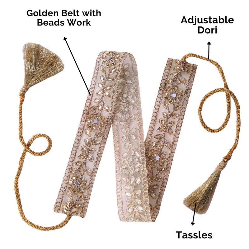 Golden Girl's Adjustable Belt for Jeans, Skirts, Frocks and Modern Wear(40) 1