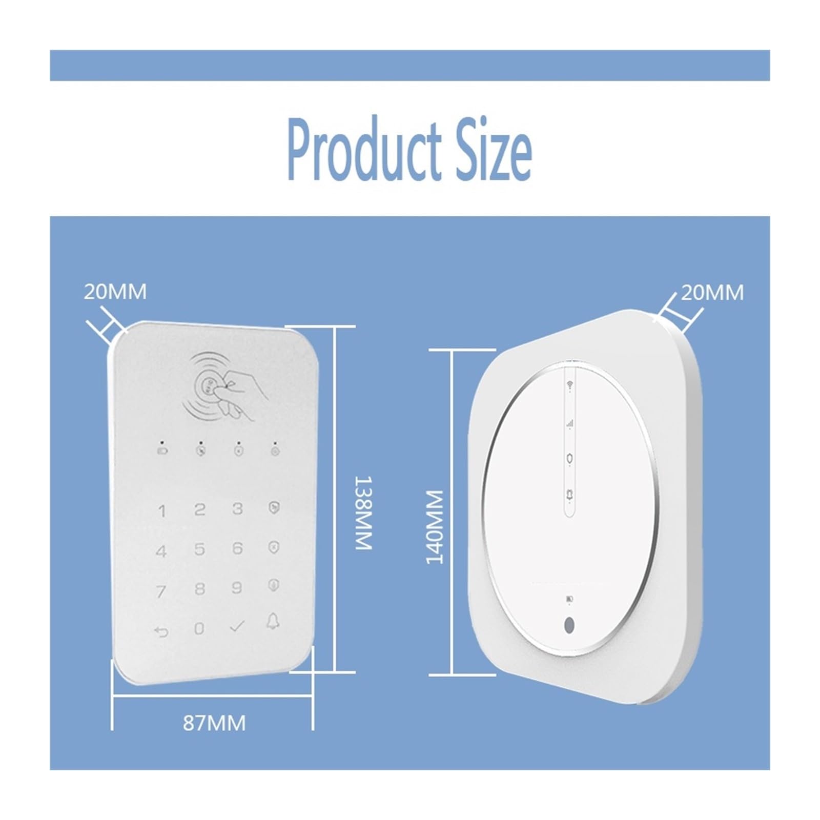 Nessun Canone Mensile Kit di allarme Protezione sicurezza domestica Tag supporto Sirena wireless APP Controllo remoto(Kit3)