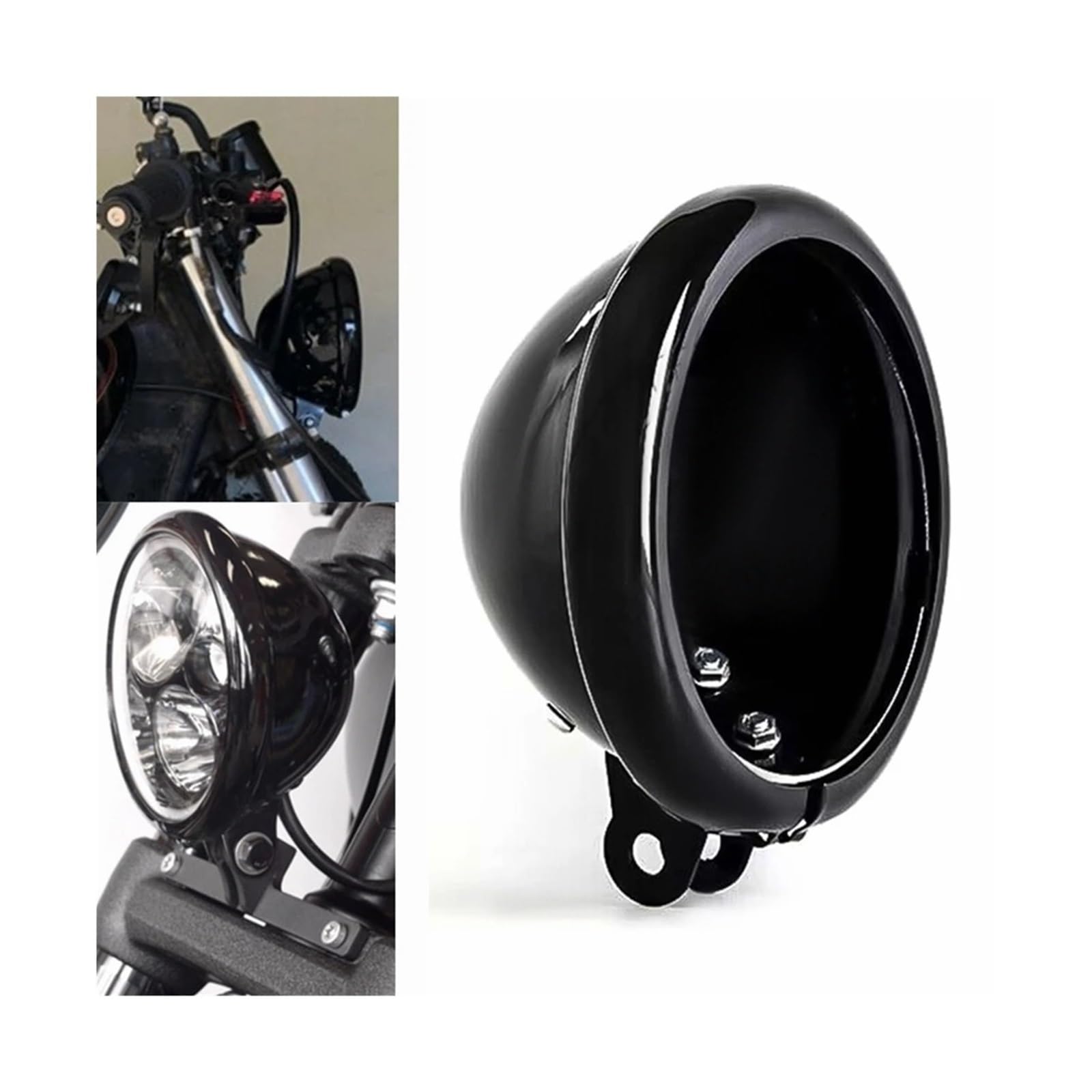 Per Dyna Per Sportster XL1200 XL883 FXD Choppers Kit Faro E Alloggiamento Da 5,75 Pollici Anteriore A LED 5-3/4 Fanale Anteriore Moto