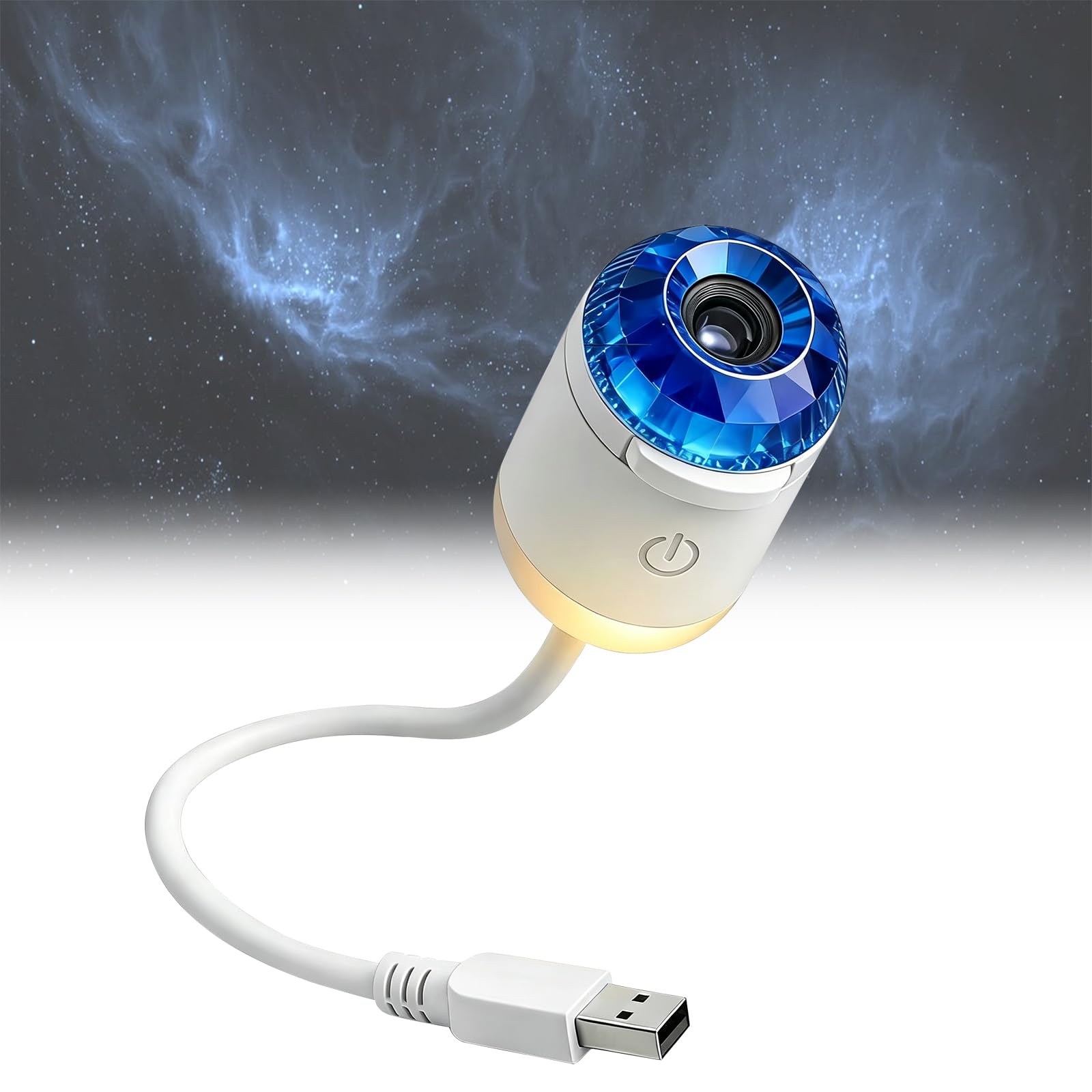 Photo 1 of MeiAid 2-in-1 Galaxy Projector Night Light, Mini USB LED Galaxy Projector with Adjustable Brightness, 360° Rotatable Decor Lamp for Ceiling Wall (6 Slides 2nd Gen Upgraded)