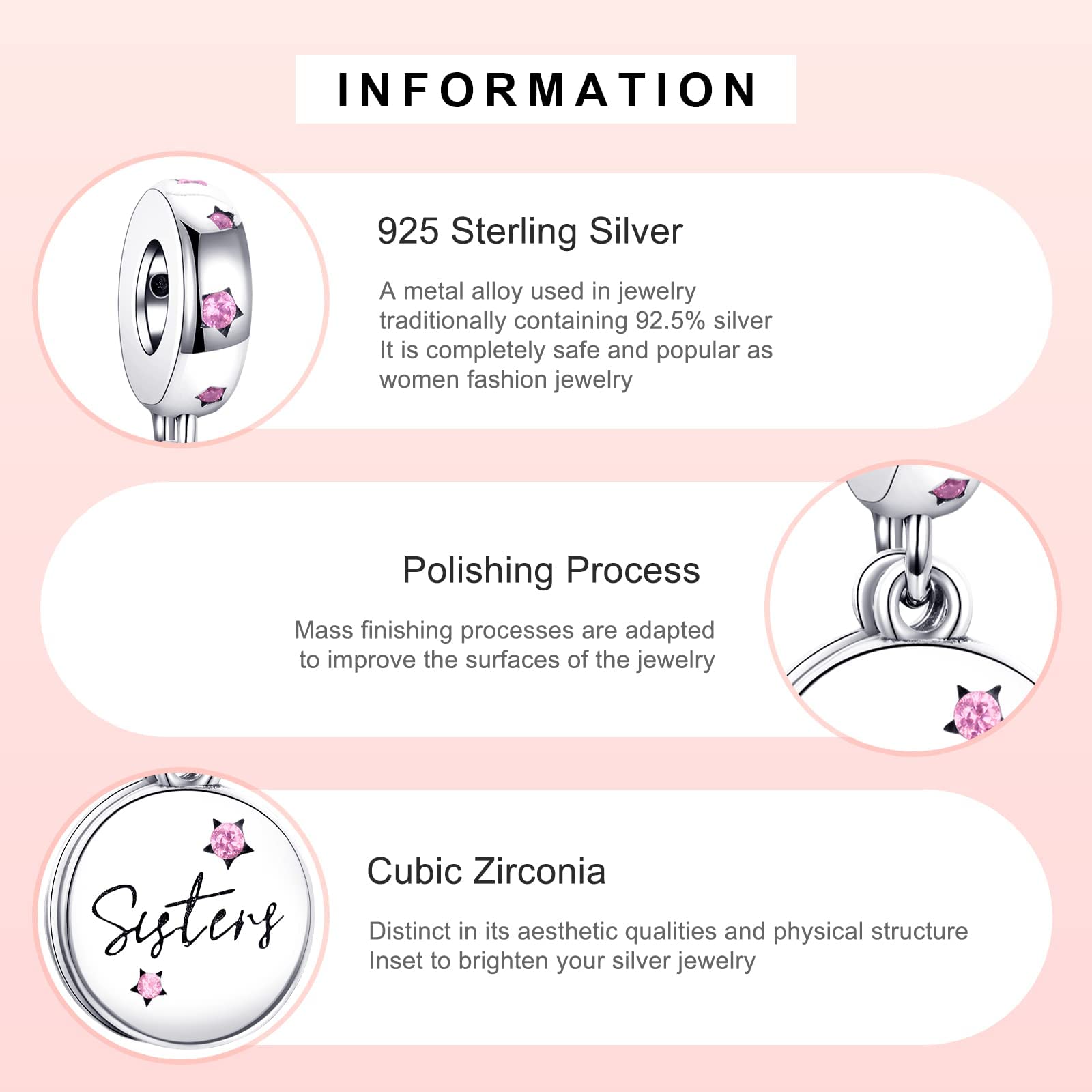 Annmors Charm Animali Charms Pendente Regalo in vero argento Sterling 925 Anniversario Festa Della San Valentino Regali Festa Della Mamma