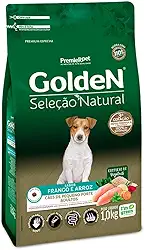 Premier Pet Ração Golden Seleção Natural Para Cães Adultos De Raças Pequenas Mini Bits 1Kg Para Todas Grande Adulto