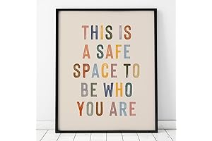 Therapy Office Decor and Calming Corner Wall Art for School Psychologists' Spaces