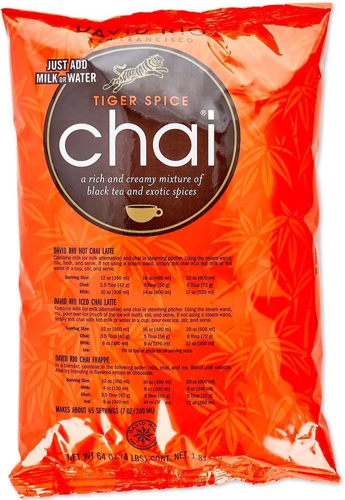 David Rio Food Service Bag Tiger Spice Chai, 1 Pack (1 x 1.8 kg)