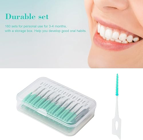 Miniatura 3 de Layhou 160 cepillos interdentales púas dentales para dientes cerdas ultra apretadas limpiadores interdentales de silicona palillos de dientes