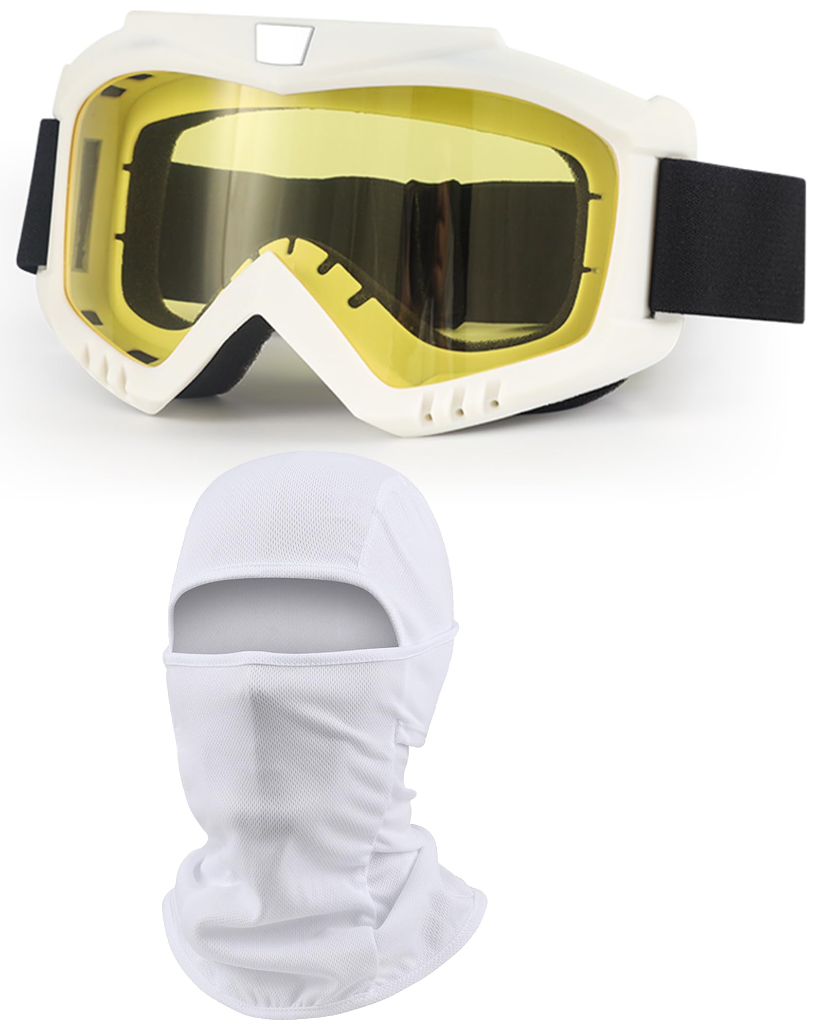 Dirt Bike Goggles with Balaclava Motorcycle ATV Riding Ski Motocross Windproof Dustproof Racing Glasses for Women Men