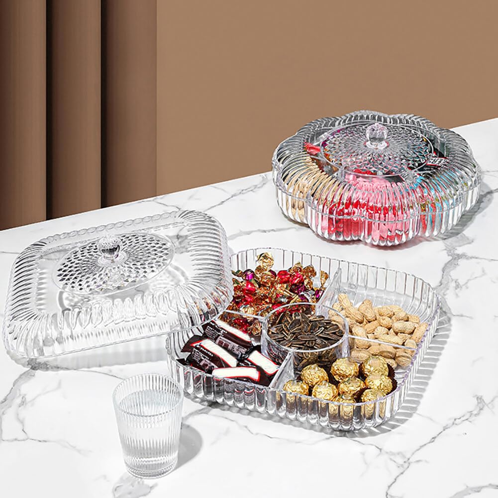 Scatola per Snack a 4 Scomparti, Scatole in Plastica