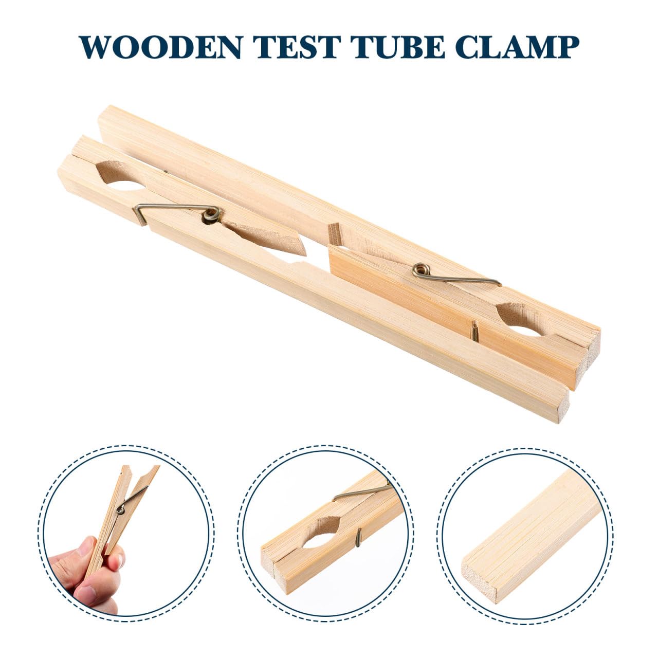 ULTECHNOVO 10piezas Pinza de Madera para Tubos de Ensayo Abrazadera de Laboratorio