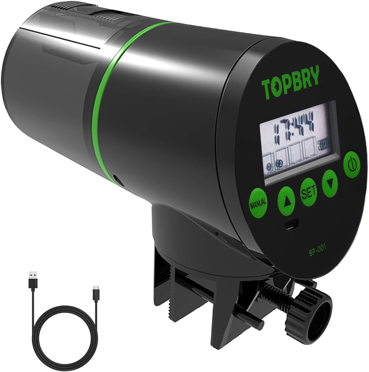 Automatic Fish Feeders - Digital Auto Aquarium Feeder with USB Rechargeable Timer and Fish Food Dispenser