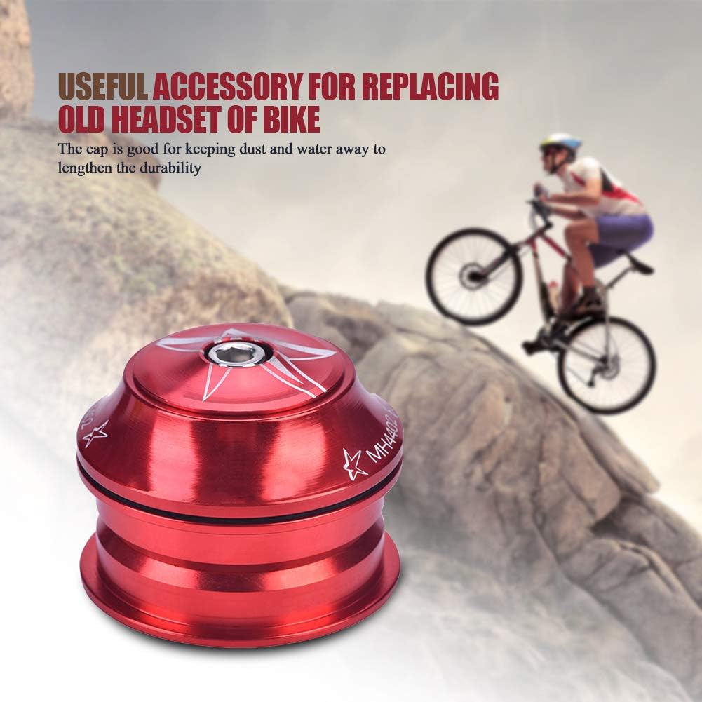 Fahrrad Headset Set 44mm Alu Mountainbike Rennrad Kopflager Zubeh?r Rot | Hochwertiges Fahrradlager f¨¹r und Roadbike | Kompatibel mit 1 1/8 Zoll Gabel | Leichtes Aluminium Lager