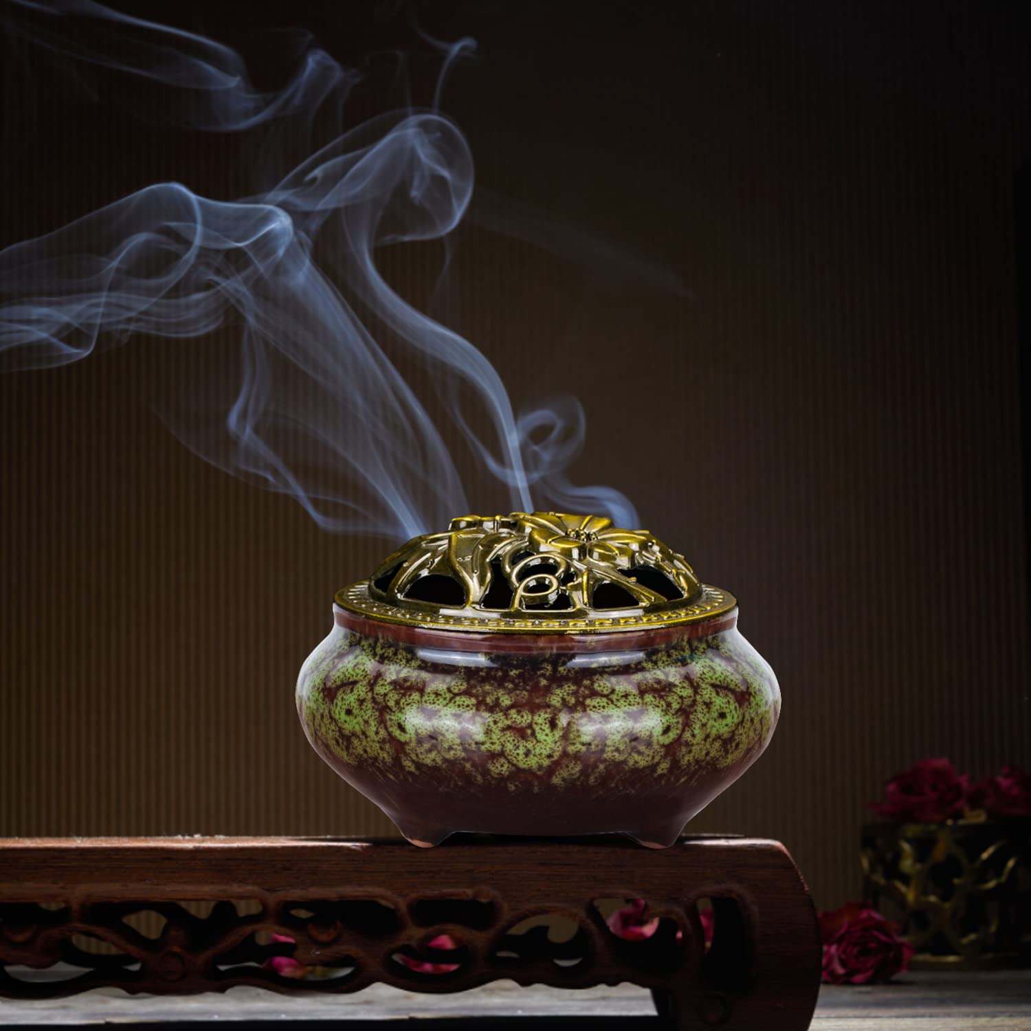 井上萬二窯 × EVANS DHARUMA INCENSE STAND EV-018 井上萬二窯 × EVANS DHARUMA INCENSE STAND – MIYOSHI RUG